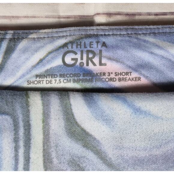 Athleta Girl Sz XL (14) Record Breaker 3” Running Short Blue/Pink Swirl Pattern - Picture 4 of 9